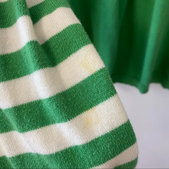 GAP GREEN & WHITE STRIPED CARDIGAN - Picture 7 of 10